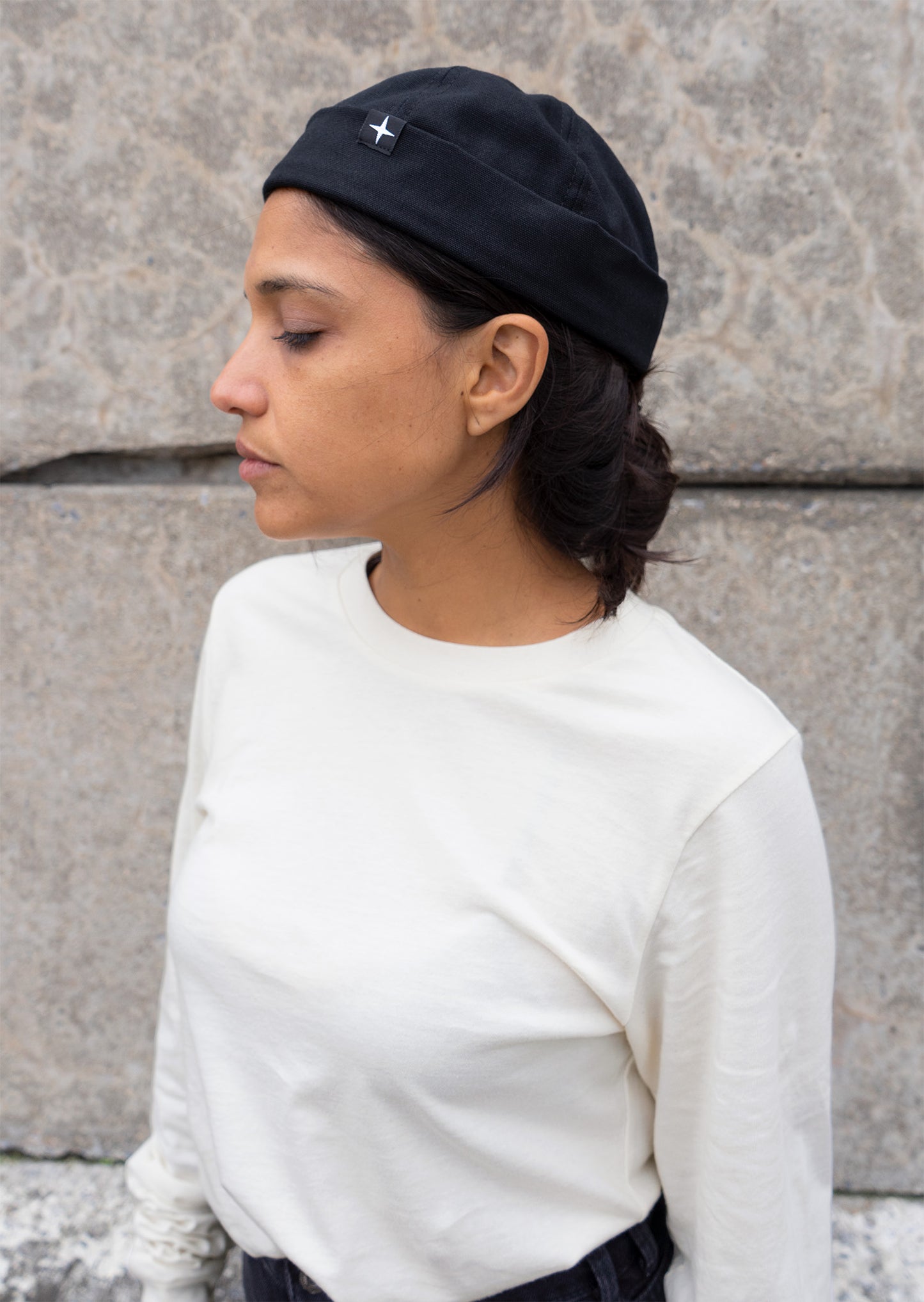 Docker hat - organic cotton - black