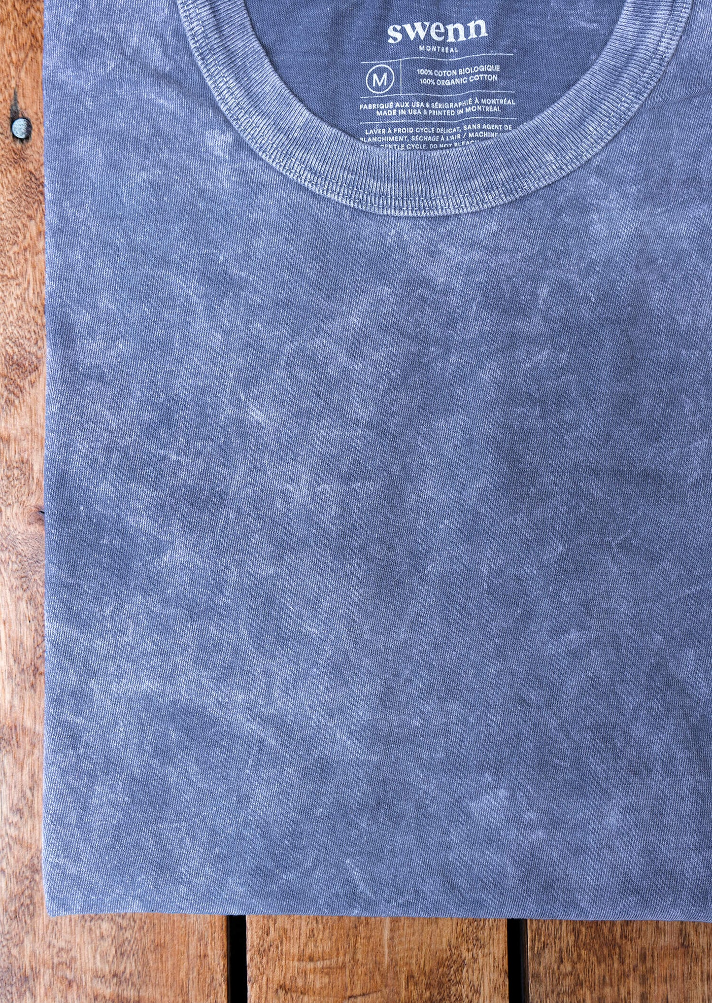Sunwashed t-shirt - organic cotton - storm blue