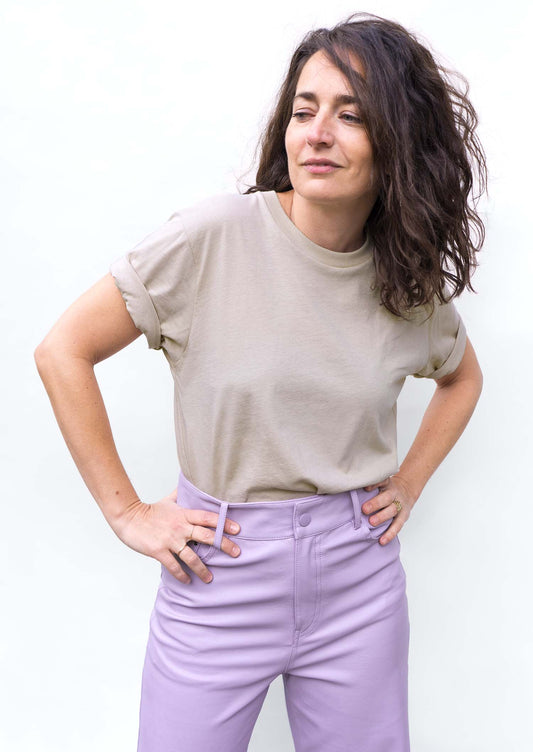 2 plain t-shirts - navy and natural