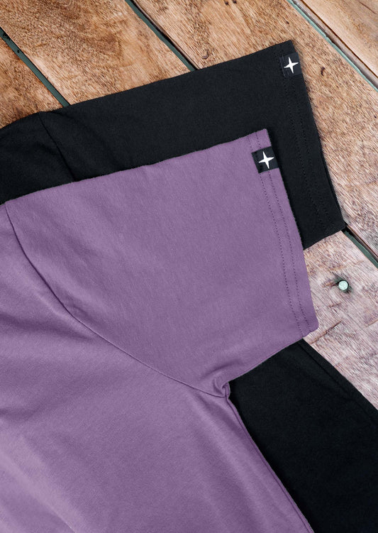 2 t-shirts black - lilac