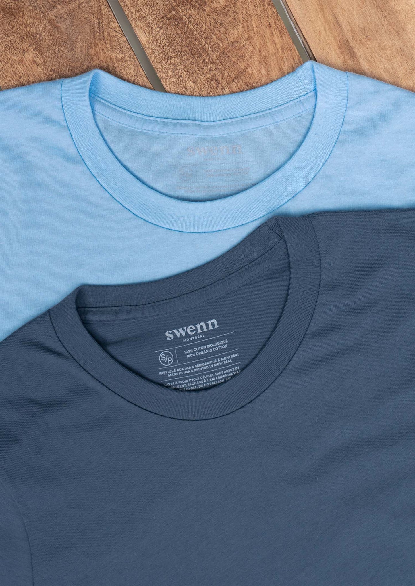 2 t-shirts pacific blue - light blue