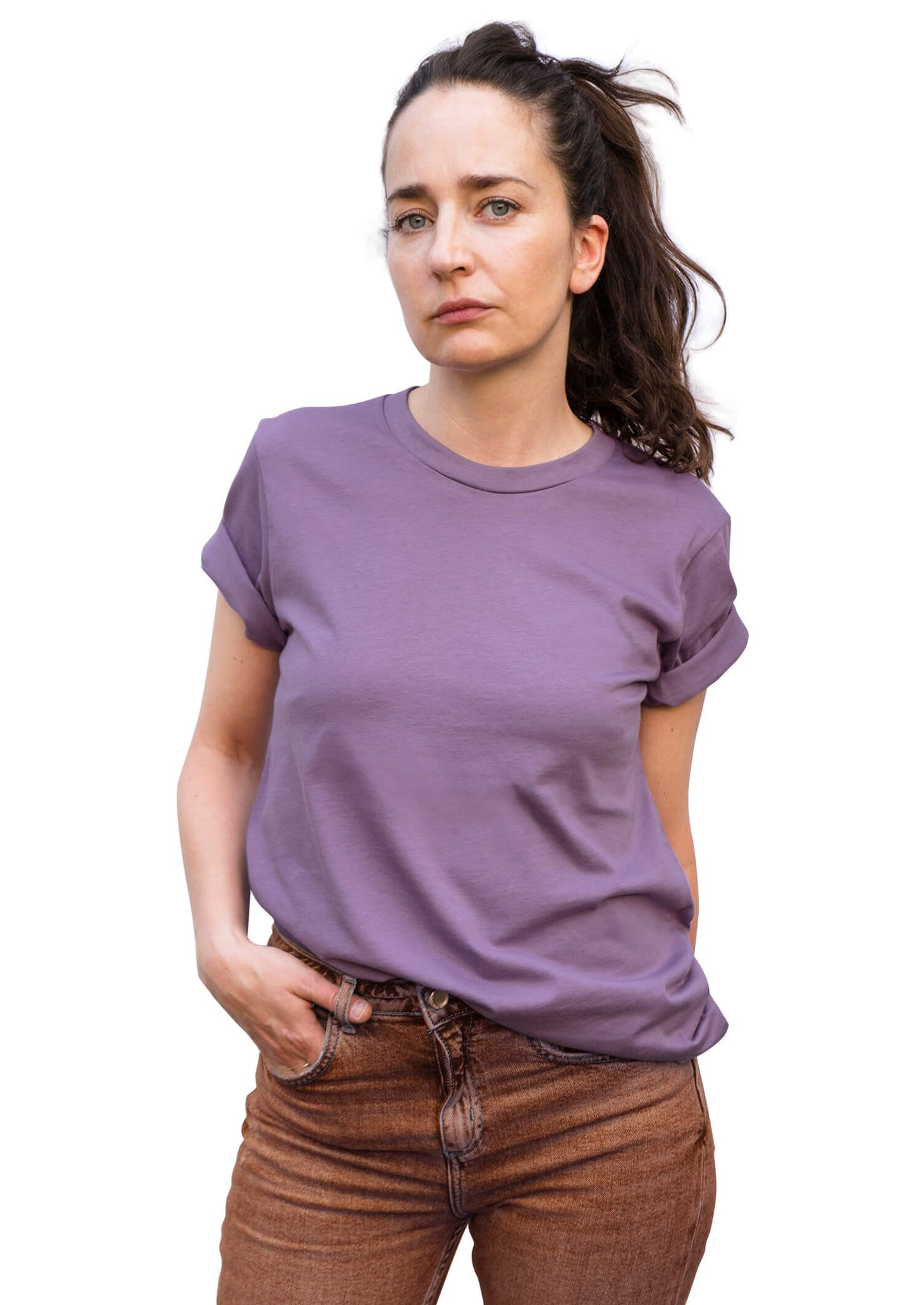 2 t-shirts bleu pacifique - lilas