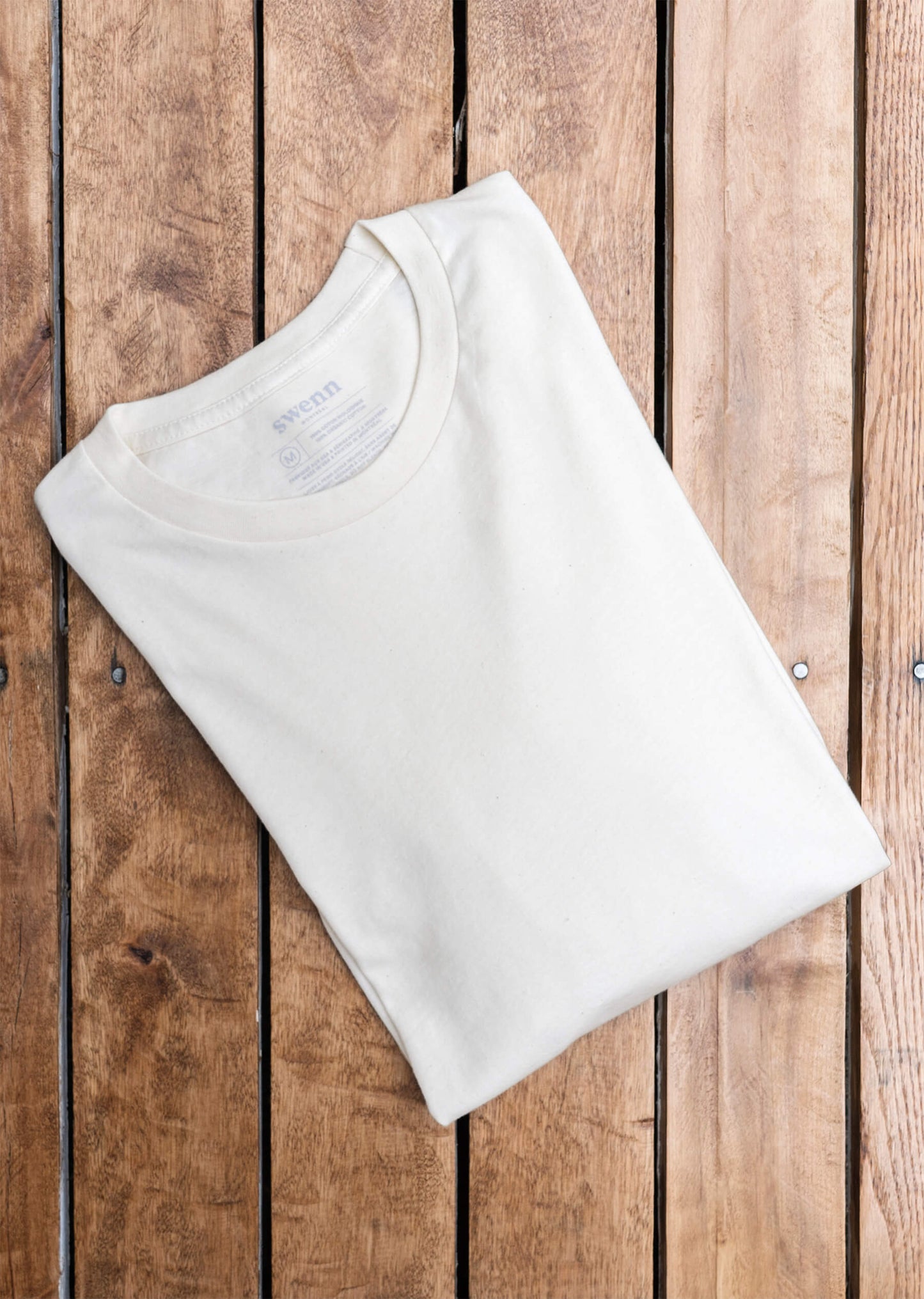 Long-sleeved t-shirt - organic cotton - natural