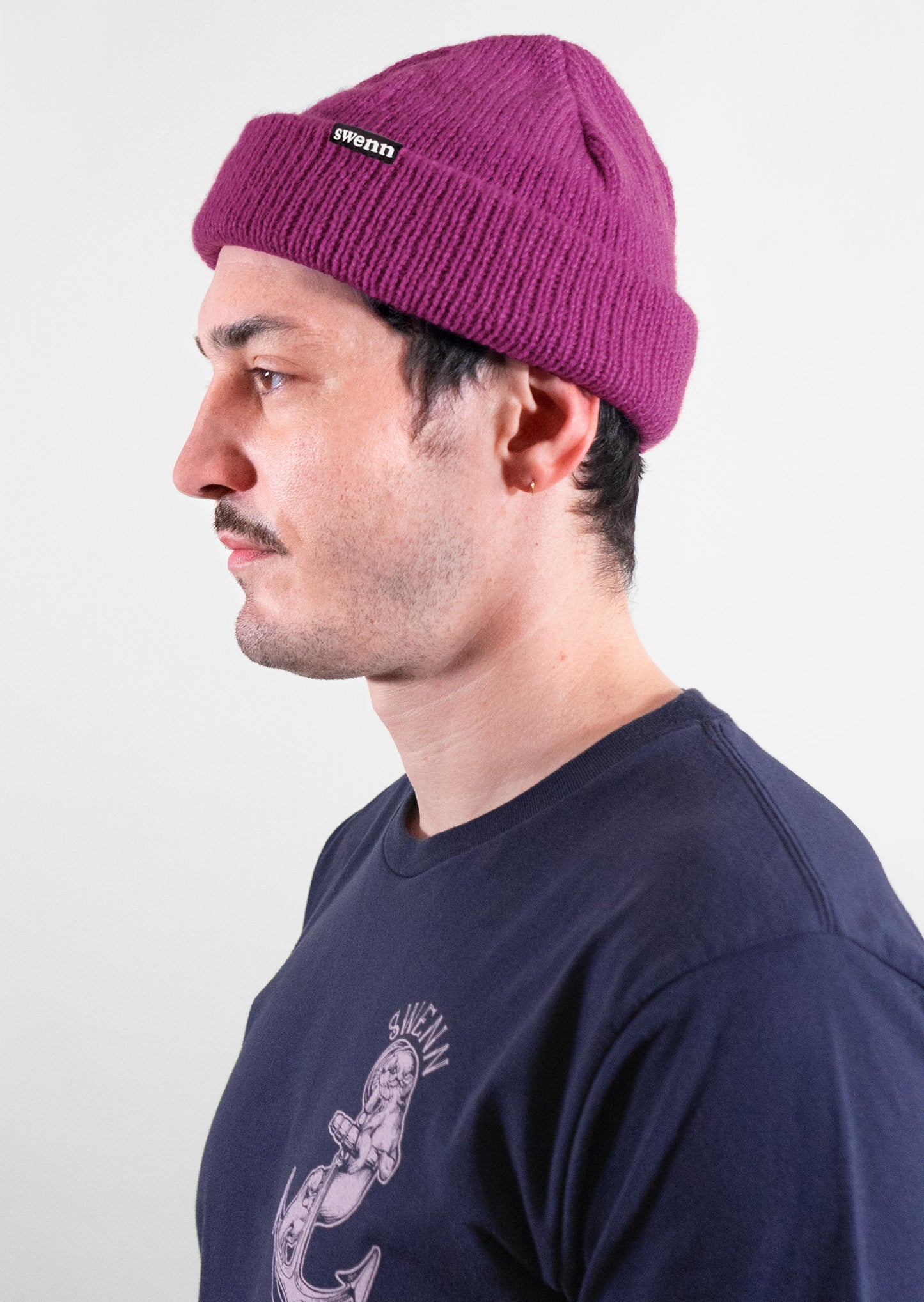 Pure wool toque - fuchsia