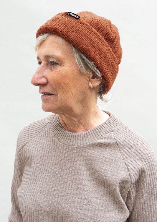 Tuque pure laine - rouille